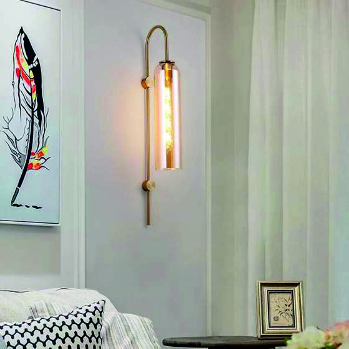 Float Amber & Smoke Grey Wall Sconces
