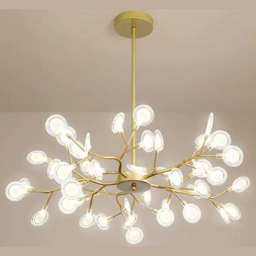 Artistic LED Branch Chandelier - Gold Finish Contemporary Lighting
