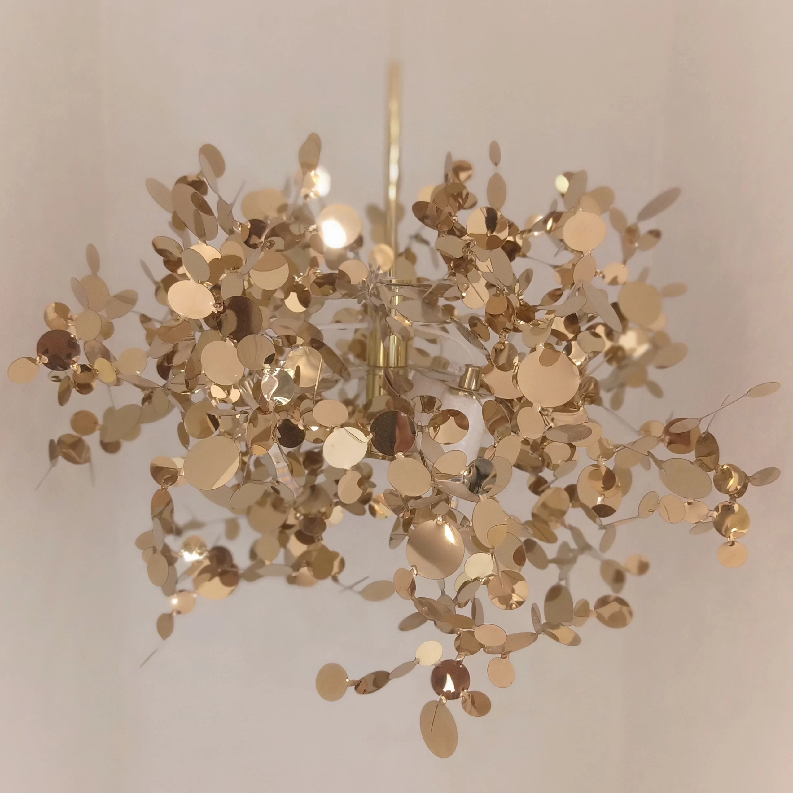 Elegant Gold Leaf Chandelier