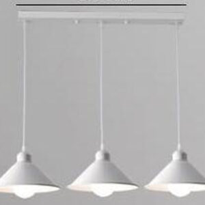 Elegant White Pendant Ceiling Light Fixture – Triple Cone Design