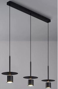 Modern Black Pendant Ceiling Light Fixture – Triple Design